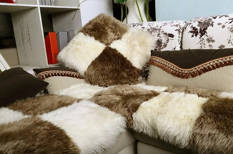 Premium Quality Real Sheepskin Cushions for Sofa Home Decor