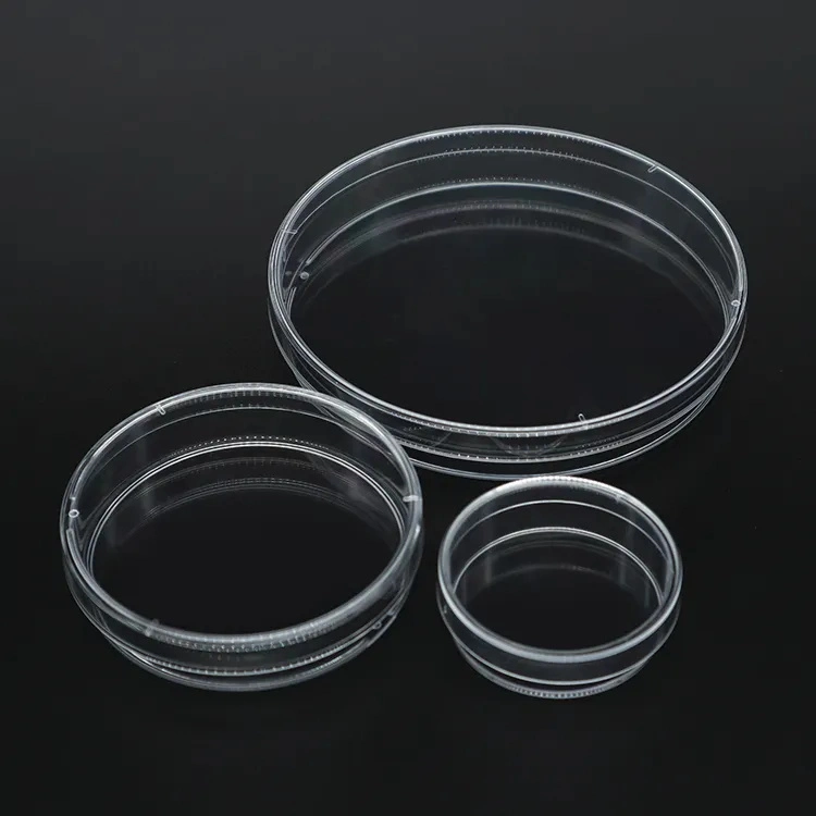 Lab Use Disposable Transparent Round Plastic Sterile Petri Dish Cell Culture Dish