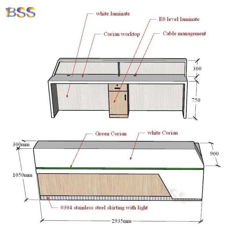 Medical Reception Furniture High End Bespoke Hospital Nurse Reception Furniture