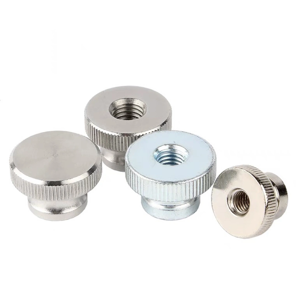 M3 M4 M5 M6 Stainless Steel Large Flat Head Shoulder Hand Nut Step High Head Knurled Thumb Nut