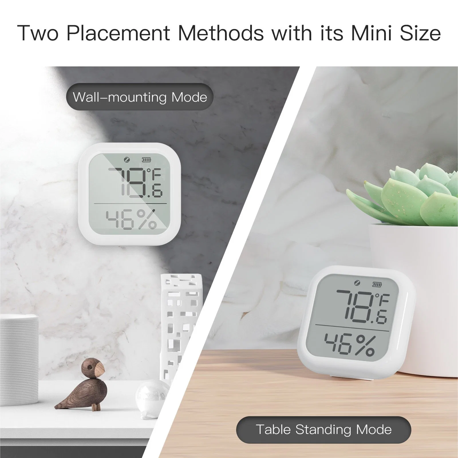 Tuya Smart Zigbee Temperature and Humidity Sensor with Digital LCD Display