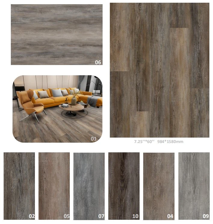 Home Decor HDF Embossed Engineered Wood Grain Waterproof Stain-Resistant Scratch-Resistant Laminate Flooring