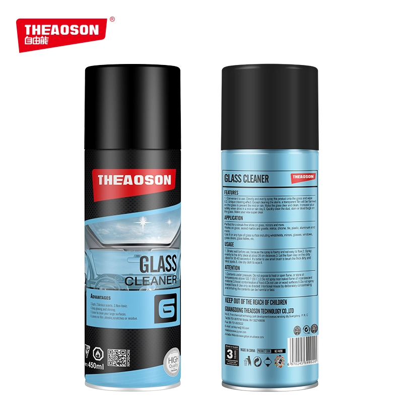 Theaoson 450ml auto voiture Produits de soins de beauté Nettoyant pour verre anti-buée