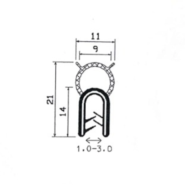 Rubber Gasket Electric Cabinet Door Dust Seal