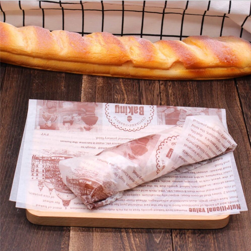Shawarma lateral de color de envases de papel grado alimenticio pergamino
