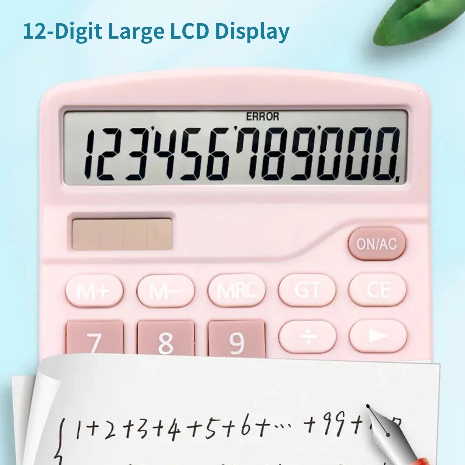 Custom Logo Desktop Calculator Standard-Funktion Rechner mit 12-stelligen groß LCD-Display Solarbatterie Dual Power für Home Basic Office