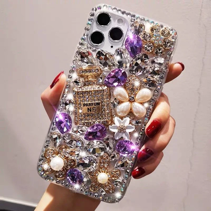 High quality/High cost performance  Silicone Mobile Phone Case TPU Fashion Luxury Diamond Back Cover for iPhone 11 12 13