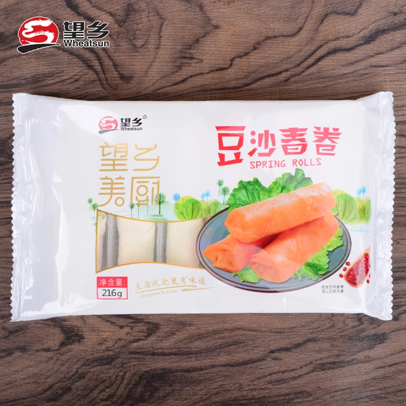 Wheatsun Spring Rolls Semi-Finished Bean Paste Spring Rolls Vegetarian Filling Breakfast Frozen Pastry Commercial Frozen Fried Snacks