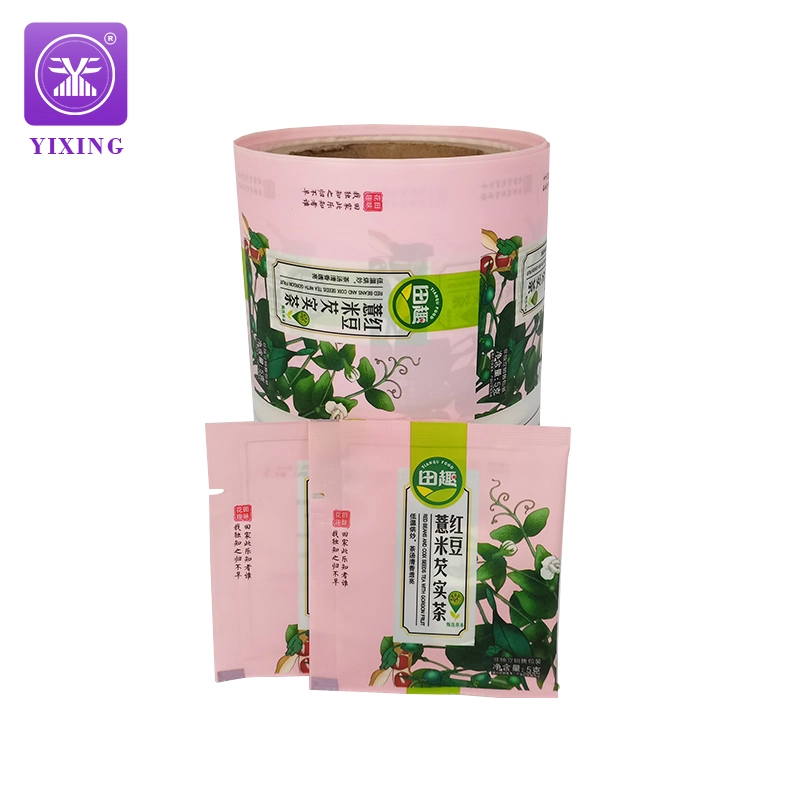 Customied Shape Bag Roll Film Three Side Seal Bag Tea Plastic Packaging with Windows