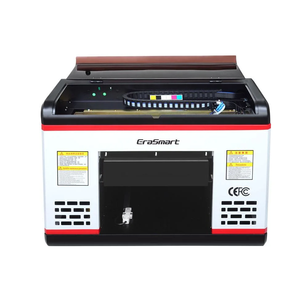 Erasmart UV Printer A3 Size Inkjet Flatbed Printing Machine with Rotary for Flat and Cylinder Phone Case Relief 3D Embossed