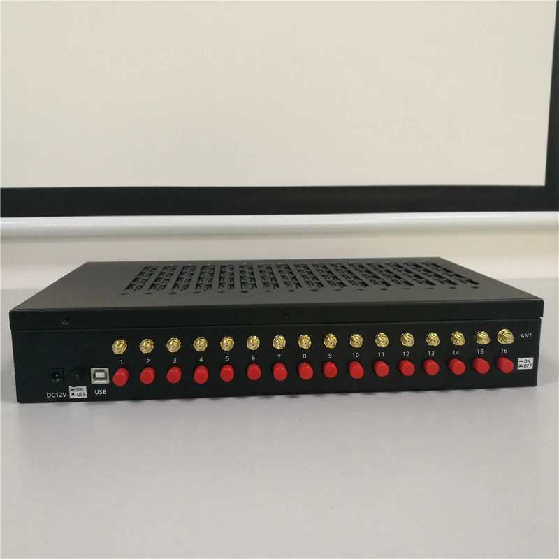 16 Port 128 SIM GSM Modem Pool für das Senden/Empfangen von Bulk SMS