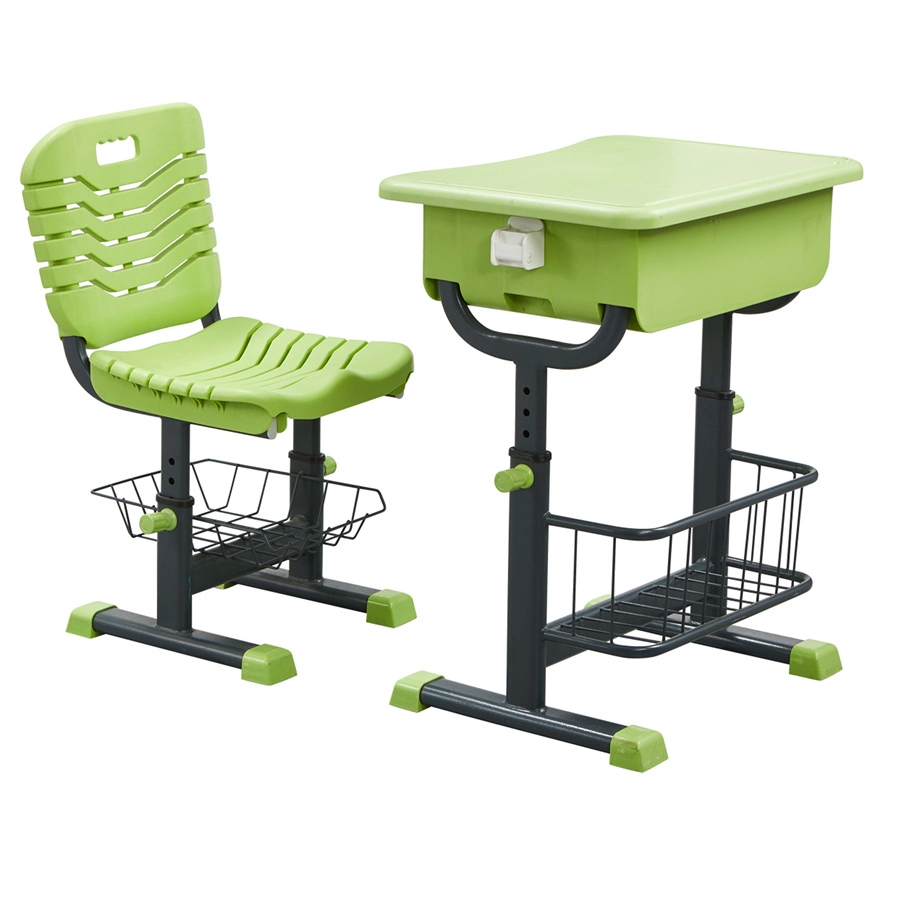 Muebles de estudiante solo ajustable Metal Plástico mesa de estudio estudiante escritorio con silla