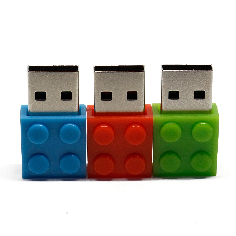 Juguete USB de plástico de 16 GB de disco de plumas multicolor de 32 GB de disco Flash USB