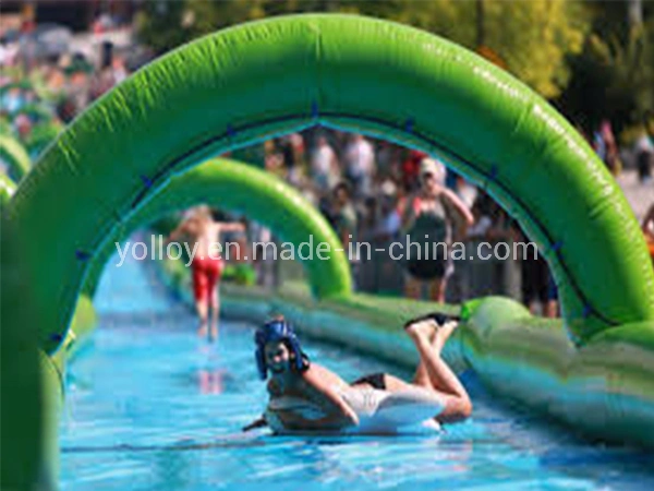 Faites glisser l'eau flottant gonflable géant Amusement Park