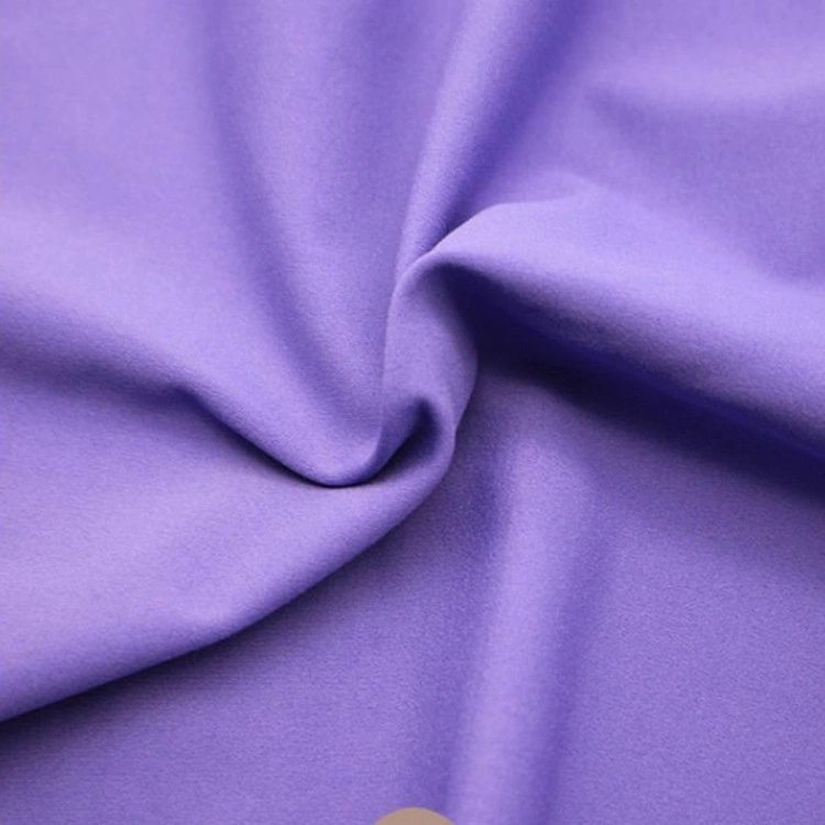 Textil DTY Single Jersey Stoff 95%Polyester 5%Spandex DTY 2-Seite doppelt Pinsel Einfarbig Gefärbte Jersey-Stoff
