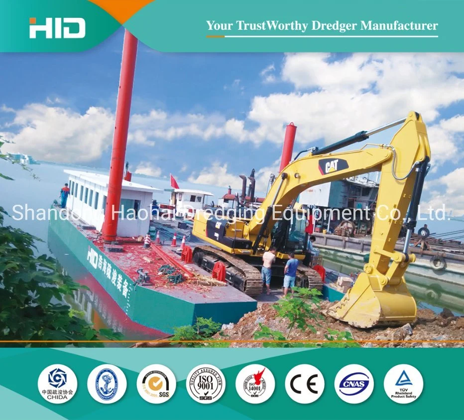 Excavadora de barcazas de trabajo de 36 toneladas de barcazas de excavadora para minería de la excavadora de barcazas para la venta de plataformas de transporte