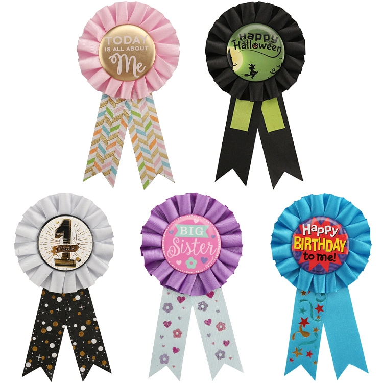 Children's Event Birthday Party Decoration Ribbon Badge Award Ribbon Rosettes