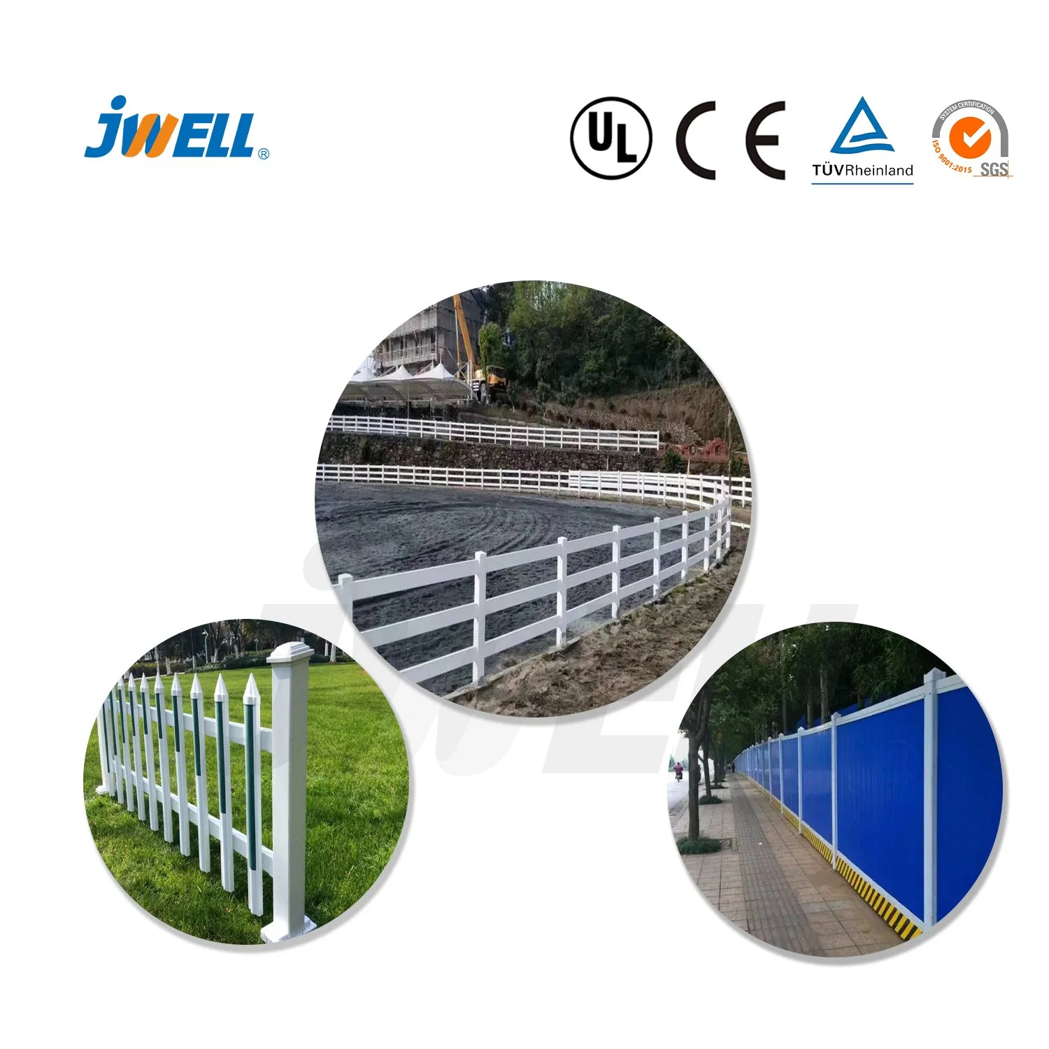 Jwell Plastic PVC Fence Extrusion Machine Production Equipment for Subway/ Road / Bridge