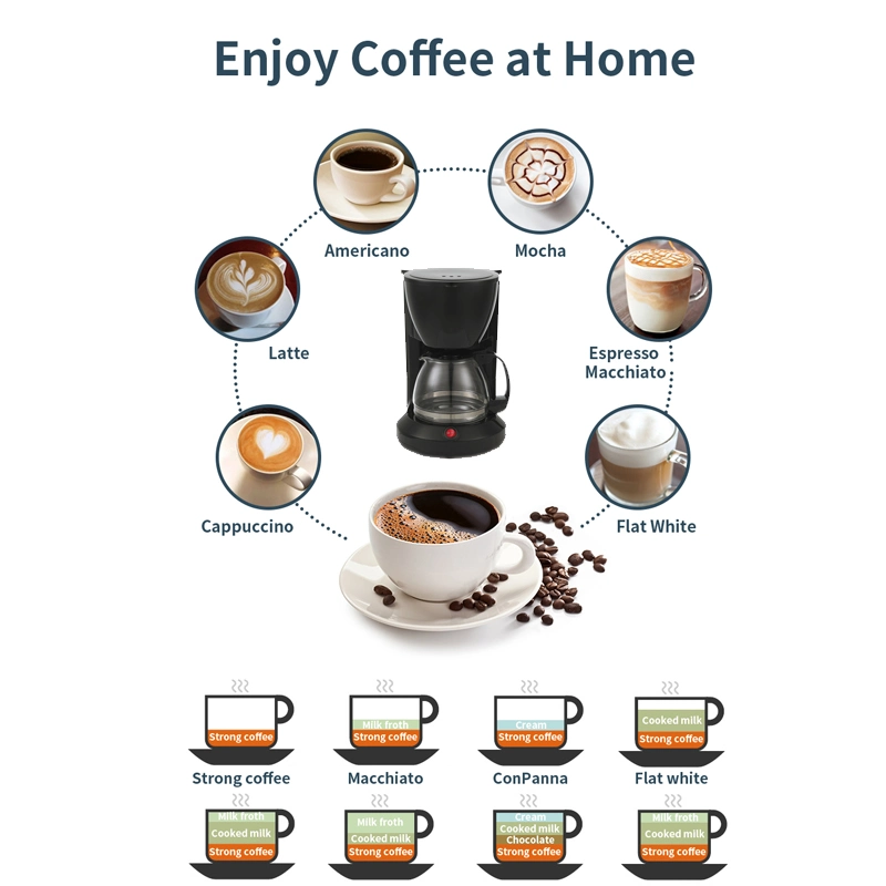 Coffee Pot Drip Coffee Machine Household Electric Professional Multiple Capsule Coffee Maker Cappuccino Maker