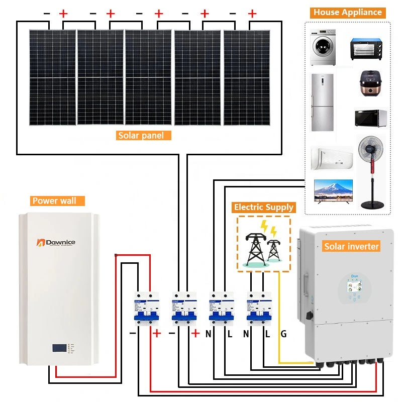 Three Phase Grid Tie Solar System 10kw Solar Inverter System Generator 380V Solar Power Energy System for Home