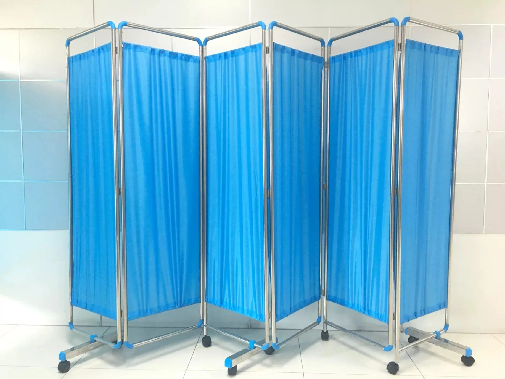 Wholesale/Supplier Different Colors 4 Folding Medical Hospital Bedside 3 Screen