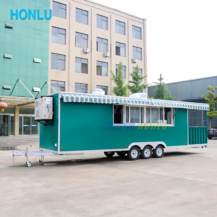 Big Mobile Kitchen Remorque Food Truck Foodtrailer Mini Square Hamburgers Pizza BBQ Fast Food Trailer Cart for Sale