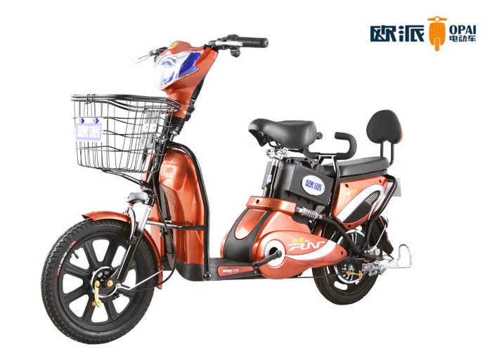 Ce/EEC/DOT Electric Moped Scooter 350W Pedal 1: 1 with Big Soft Saddle