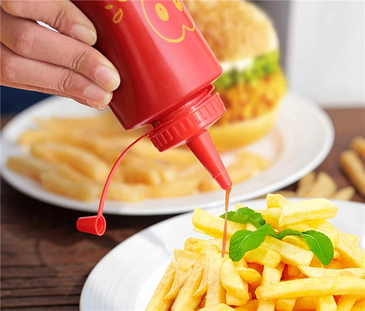 Empty Squeeze Tomato BBQ Chili Hot Sauce Plastic Bottle for Ketchup