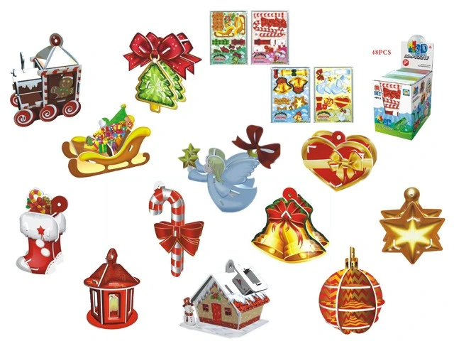 Regalo de navidad DIY Juego de Puzzle 3D Rompecabezas juguetes para la promoción (H4551346)