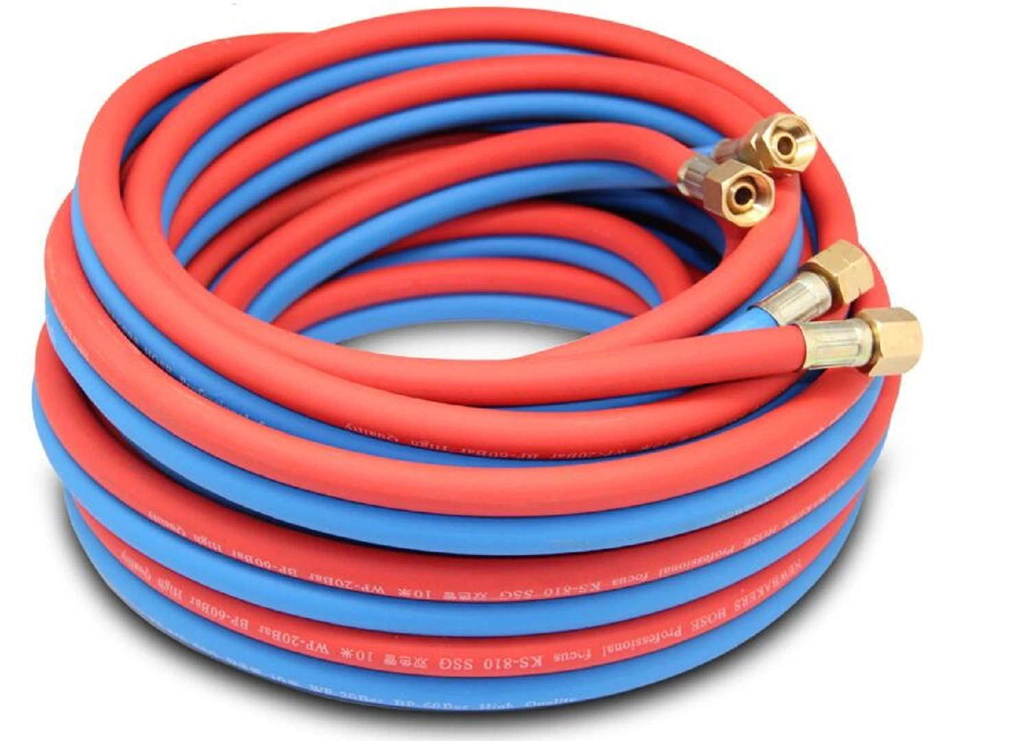 American Market Popular Twin Oxygen & Acetylene Gas Cutting Hose 1/4&prime; &prime; with American Fittings