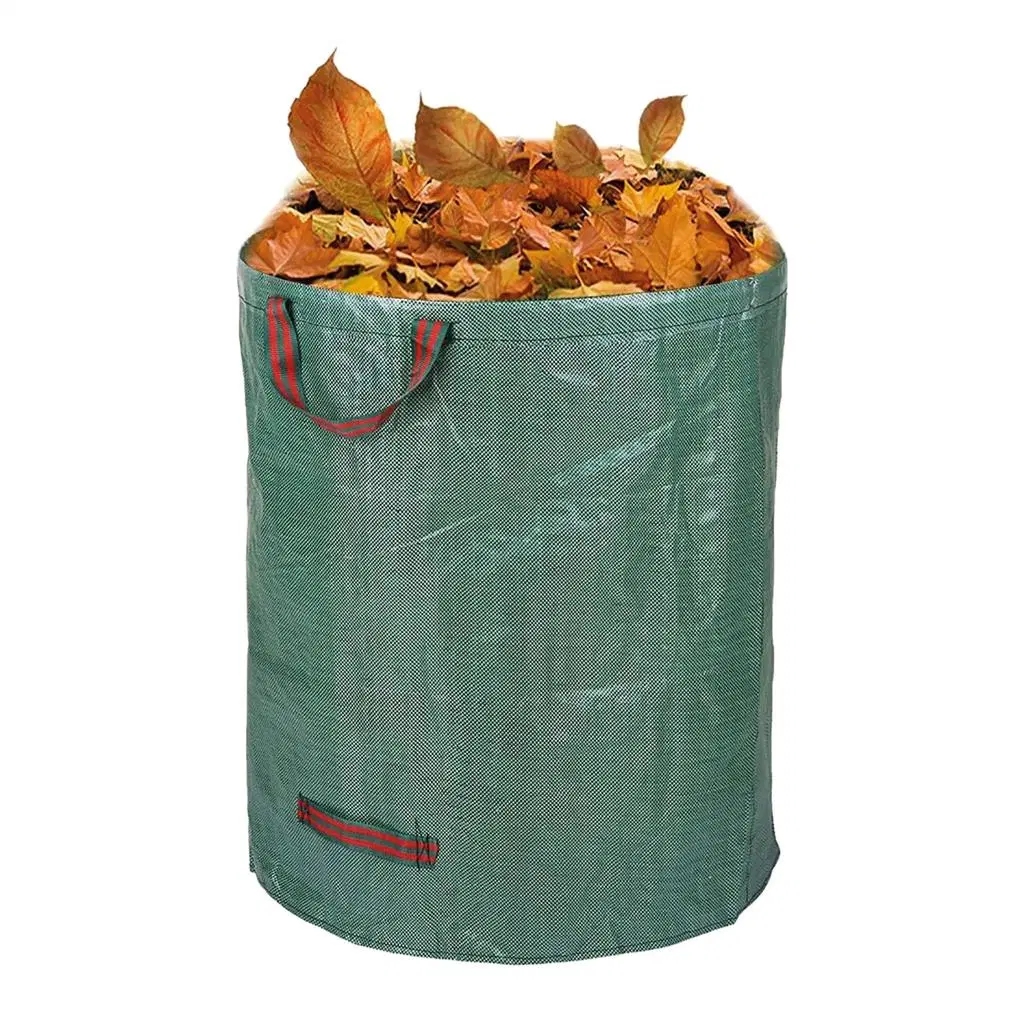 Reusable Portable Heavy Duty Green Yard Waste Bag Leaf Waste Rubbish Garden Waste Bag