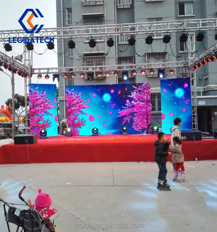 Legida High Quality Long Duration Time Chinese P4 Videos HD Full Color LED Display Rental LED Display Stage LED Wall