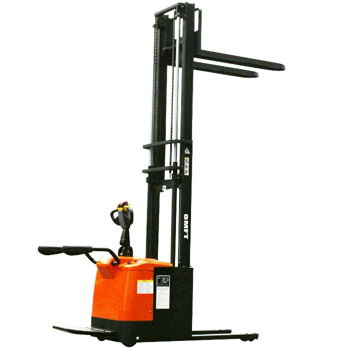 China Manufacturer 1.6 T 1.6t Small Electric Powered Pallet Stacker Full Electric Stacker Battery Operated with EPS