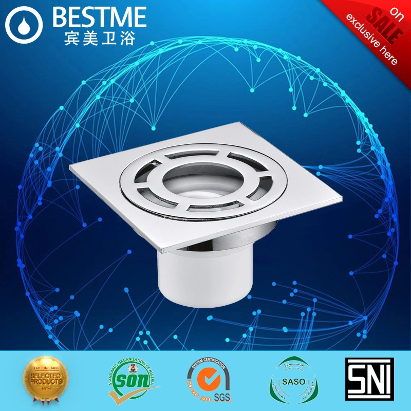 Bathroom Accessories Satin Color SS304 Floor Drain 100X100mm for Washing Machine (Bf-K05)