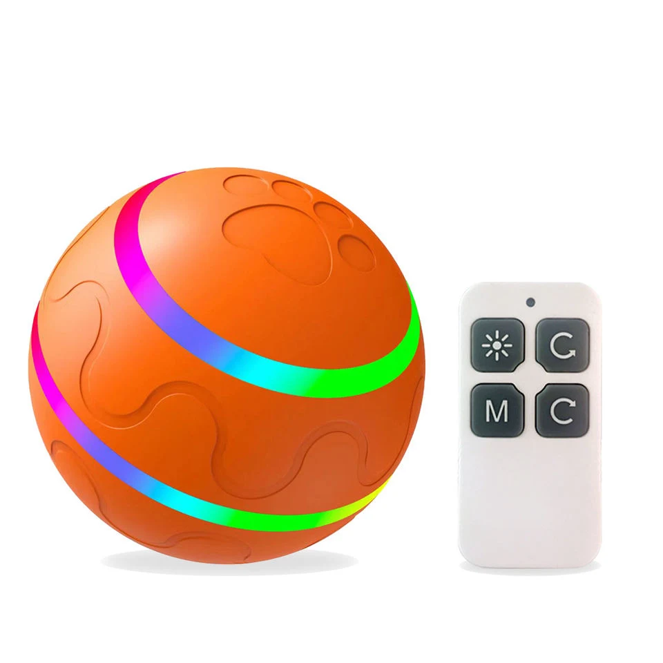 PET Produkte Elektronische Fernbedienung Leuchtende Haustier Katze Spielzeug USB Wiederaufladbare Automatische Rolling Ball Dog Spielzeug