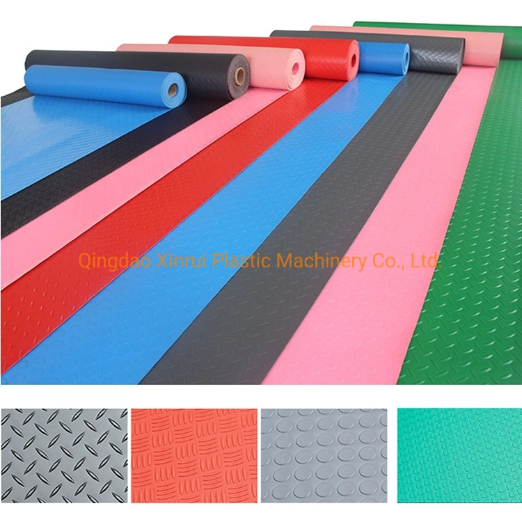 Single Double Color Home Bathroom PVC Plastic Calender Antislip Floor Foot Mat Carpet Sheet Extrusion Making Machine