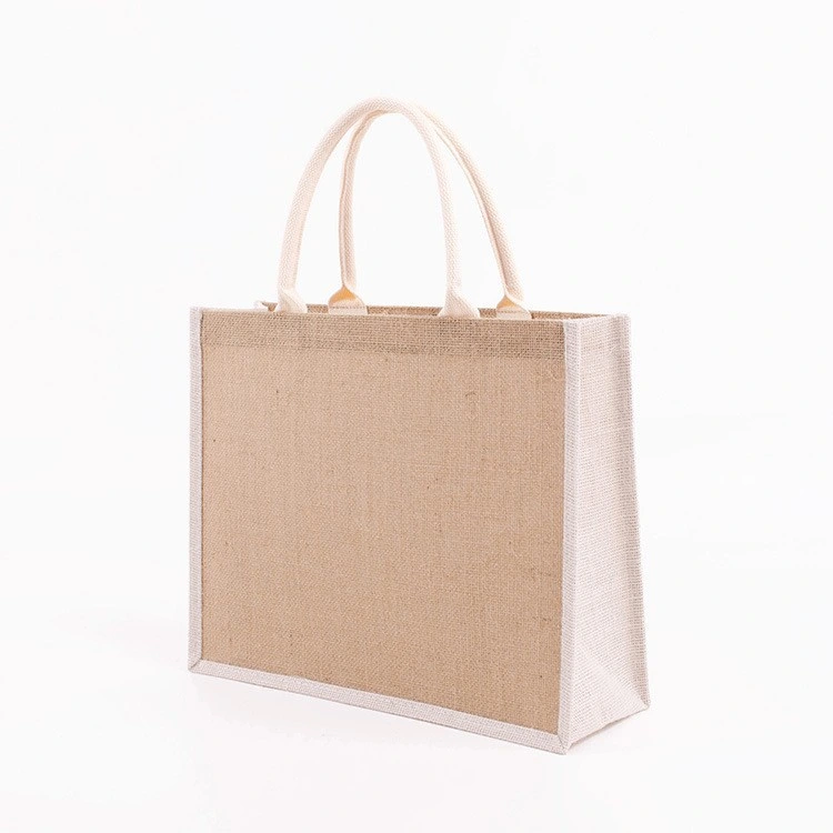 Monogram Eco-Friendly Linen Canvas Patchwork Woman Shopping Bags