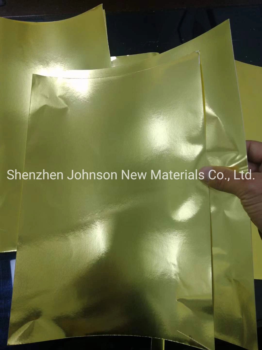 Free Samples Golden / Silver Self-Adhesive Sticker Aluminium Foil Paper for Laser Printing