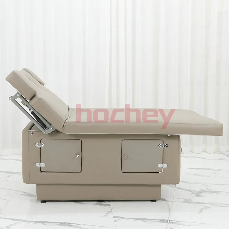 Hochey Medical Beauty Salon furniture Electric Adjustable Facial Bed Tattoo Chair with 2 Motors