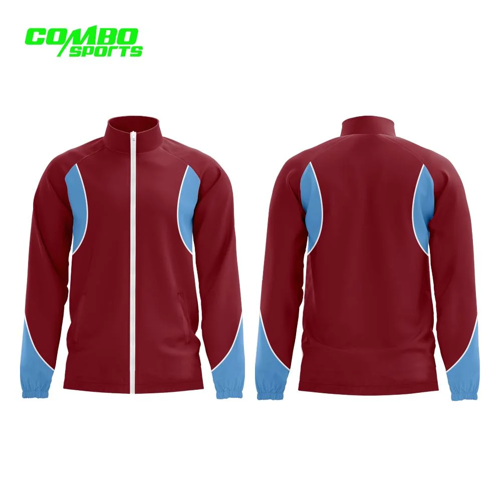 Combo Sublimation Sportswear Custom Trainingsanzug Reißverschluss Jacke