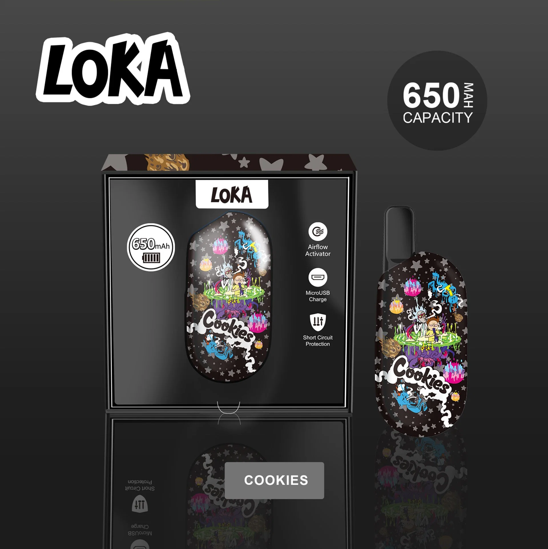 510 Battery Oil Vaporizer Loka 650mAh Electronic Cigarette