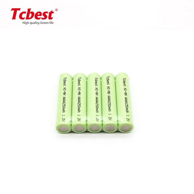 Tcbest Aaaa Size 1.2V 250mAh 300mAh Ni-MH Rechargeable Battery for Cordless Phone/ Toys