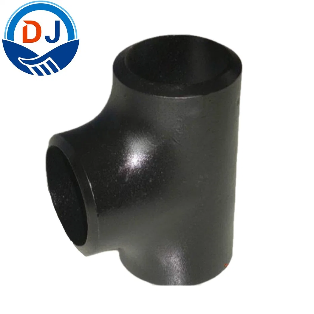 Seamless Round Carbon Steel Black Mild Pipe Fitting Seamless Equal Tee