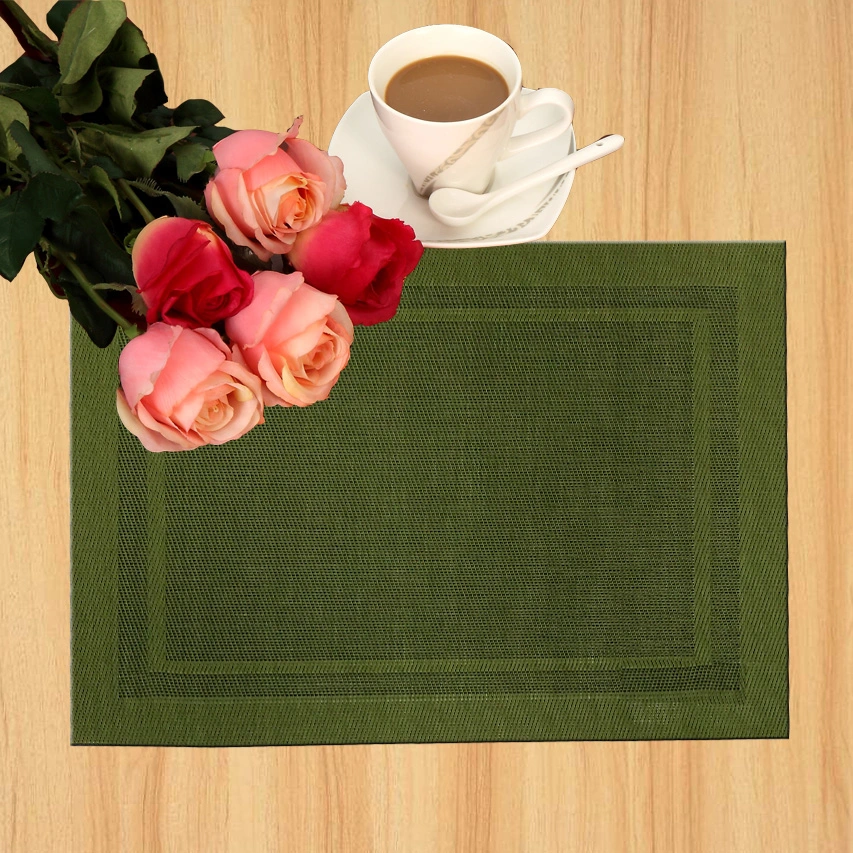 PVC Coated Table Mat Teslin Non Slip Placemat for Table Dinner Hotel Restaurant