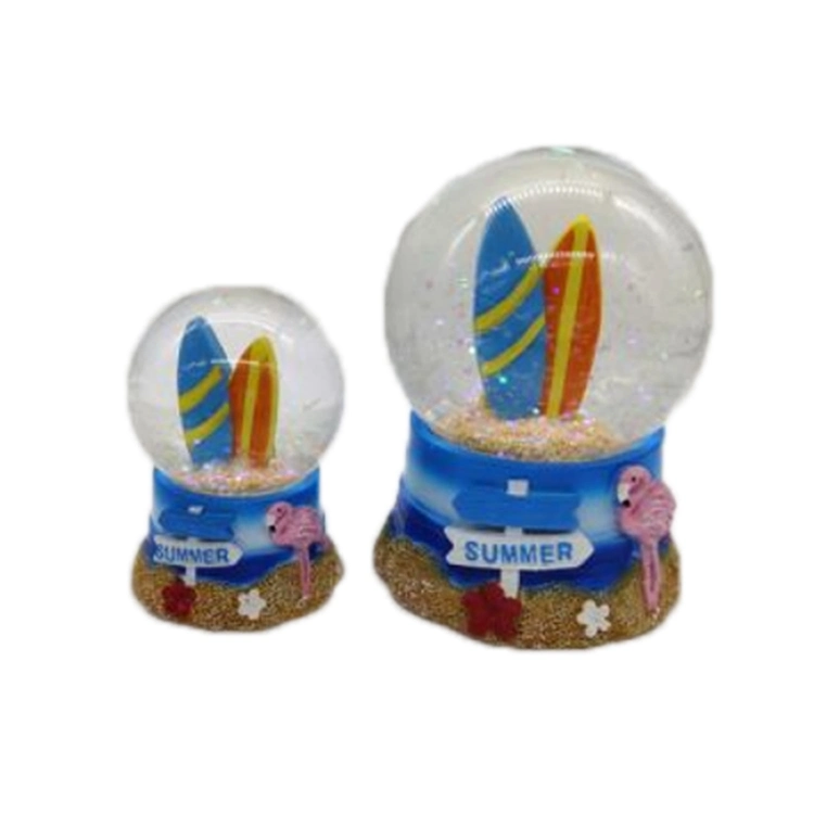 Harz Strand Reise Geschenk Schneekugel Custom Wasser Globus Souvenir