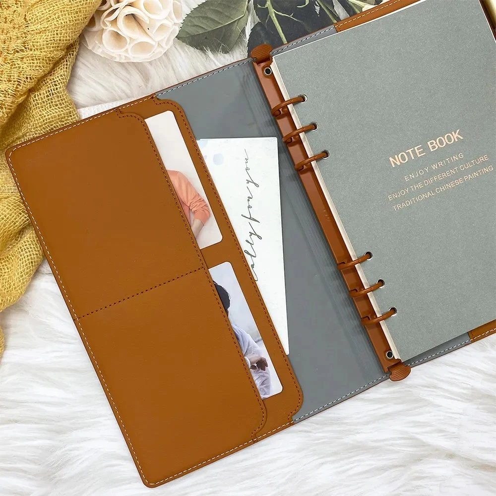 Popular A5 Buckle Loose Leaf PU Leather Cover Agenda Notebook