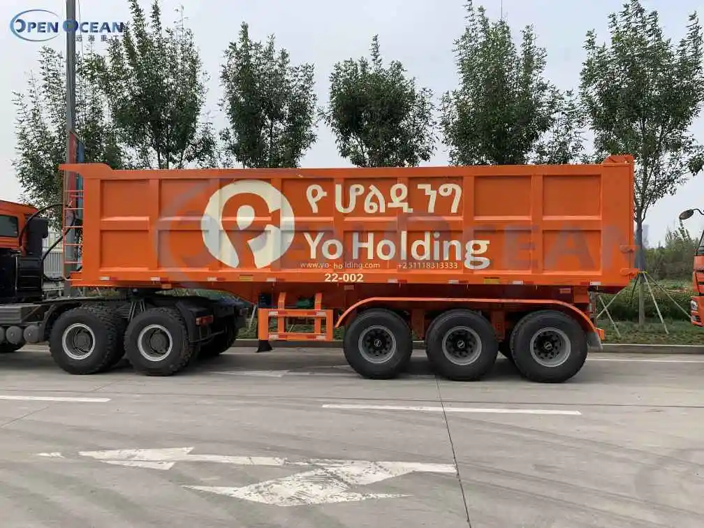 New Hydraulic Rear Dump Trailer 3 Axles Tipper Semi Truck Tipping Trailer for Sale