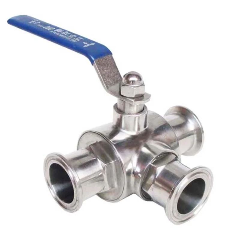 Sanitary Fittings Beer Brewing Equipment Valve 3-Way Sanitary SS304 Manual Ball Valve