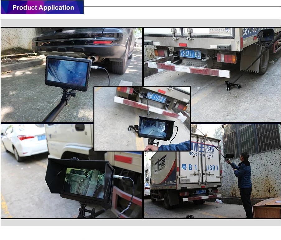 7inch HD LCD Screen 1080P Under Vehicle Scanning System Car Video Inspection Telescopic Camera Monitor System