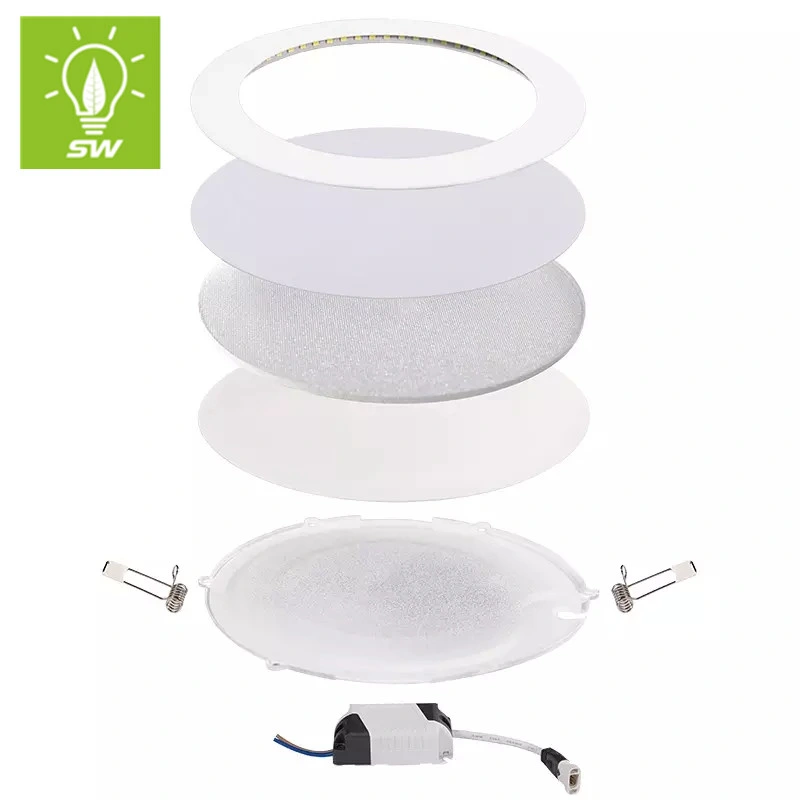 Coût élevé Performance 3W 6W 9W 12W 15W 18W 24W de l'intérieur de l'éclairage commercial surface ronde carré LED évidement panneau monté avec Lumière jour reposante à la lumière blanc chaud